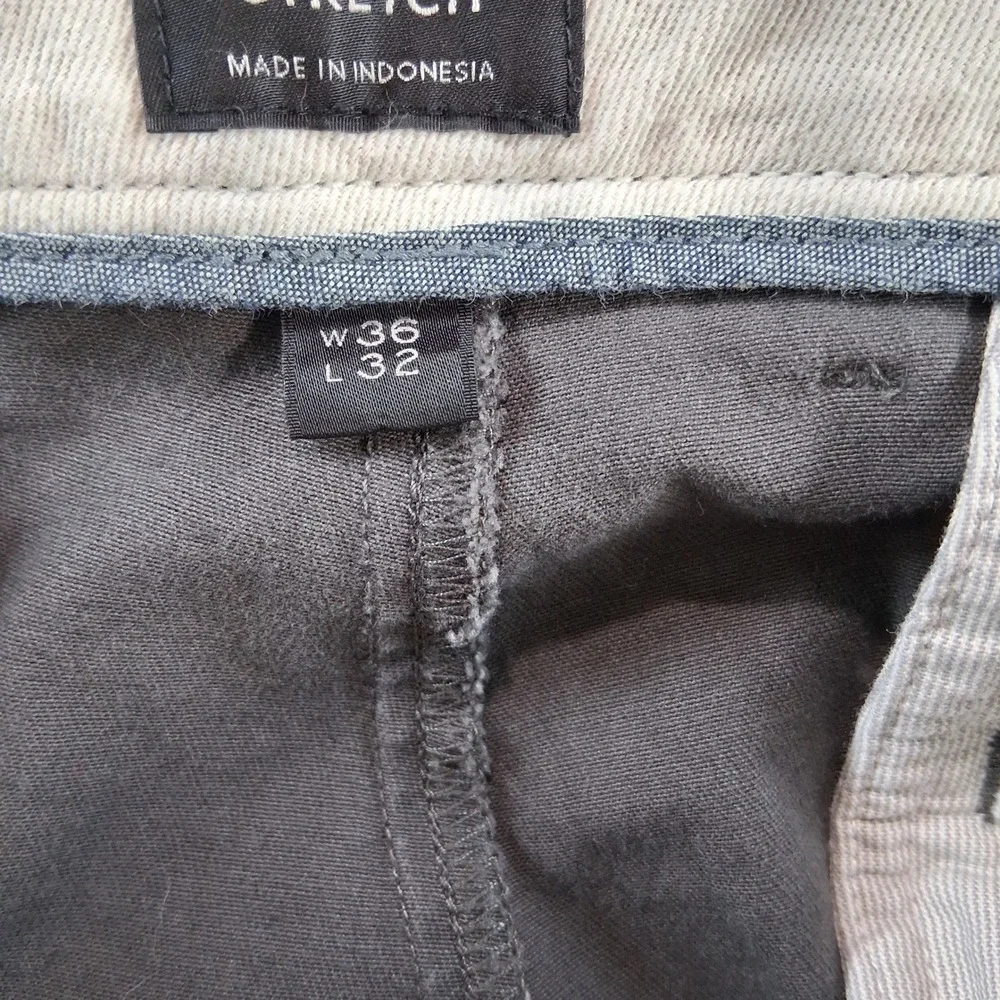 J. Crew Chino Pants Mens 36x32 Charcoal Gray 484 Slim Stretch Cotton